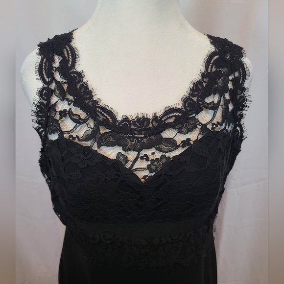 Anne Klein Lace Dress with Sweetheart Neckline - Picture 9 of 12